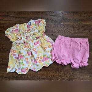 Le Top Girls 6M Floral Swing Top And Shorts